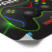 ビデオゲーム誕生日パーティー歓迎サインボーイズ ポスター (角)