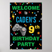ビデオゲーム誕生日パーティー歓迎ポスター ポスター (正面)
