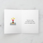 ビデオゲーム誕生日パーティー サンキューカード (内部)