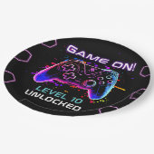 ビデオゲーム誕生日パーティー ペーパープレート (アングル)