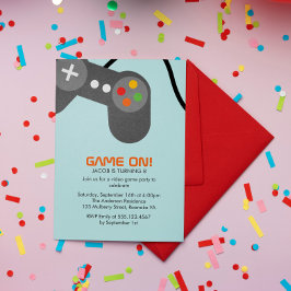 ビデオゲーム誕生日パーティー 招待状
