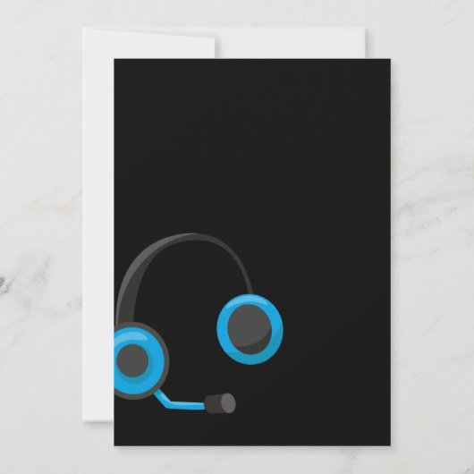 ビデオゲーム誕生日パーティー 招待状 (裏面)