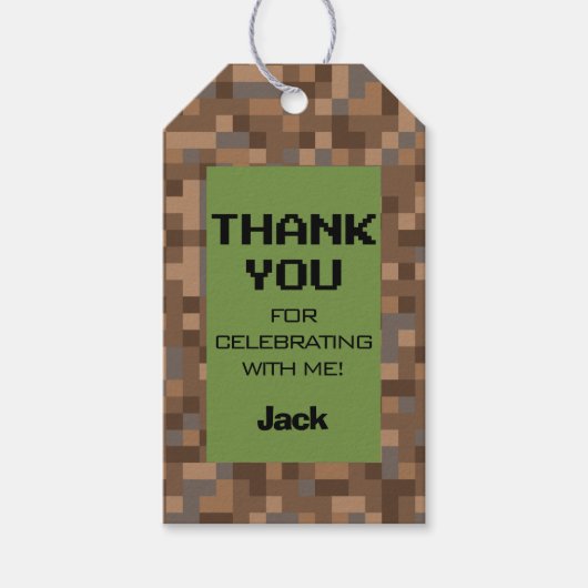 ビデオゲーム誕生日メッセージカード ギフトタグ (正面)