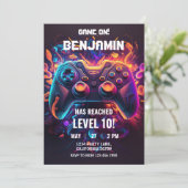 ビデオゲーム誕生日招待状アーケード招待状 招待状 (スタンド正面)