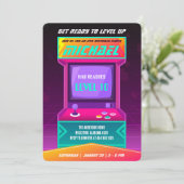 ビデオゲーム誕生日招待状、レトロアーケード 招待状 (スタンド正面)