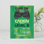 ビデオゲーム誕生日招待状 招待状 (スタンド正面)