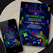 ビデオゲーム誕生日招待状