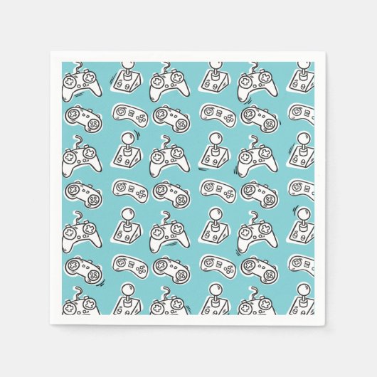 ビデオゲーム誕生日 スタンダードカクテルナプキン (正面)