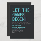 ビデオゲーム誕生日 招待状 (正面/裏面)