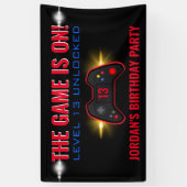 ビデオゲーム誕生日 横断幕 (縦)