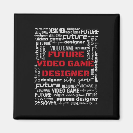 ビデオゲーム開発者の未来のビデオゲームデザイナー マグネット (正面)