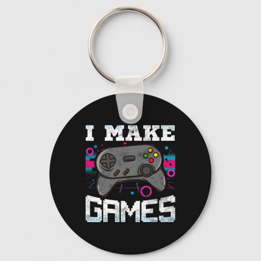 ビデオゲーム開発者ギフトのためのゲームを作る キーホルダー (正面)