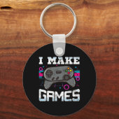 ビデオゲーム開発者ギフトのためのゲームを作る キーホルダー (正面)
