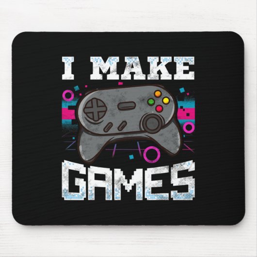 ビデオゲーム開発者ギフトのためのゲームを作る マウスパッド (正面)