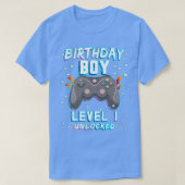ビデオゲーム1st誕生日ゲーマーボーイズレベル1ロック解除 tシャツ (デザイン正面)