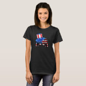 ビデオゲーム7月の第4コントローラ米国国旗 Tシャツ (正面フル)