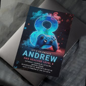 ビデオゲーム8歳の誕生日パーティー 招待状