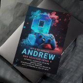 ビデオゲーム9歳の誕生日パーティー 招待状