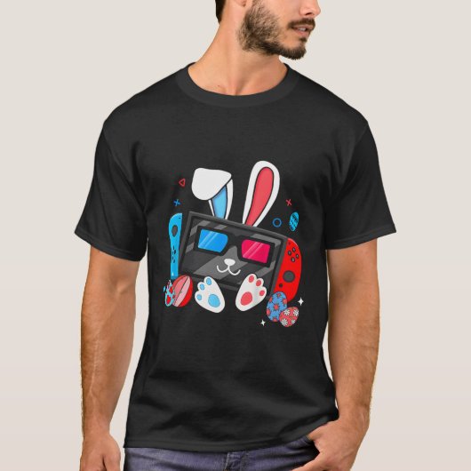 ビデオゲーム ウサギの卵 コスチューム イースター デー 男の子 子供 Tシャツ (正面)