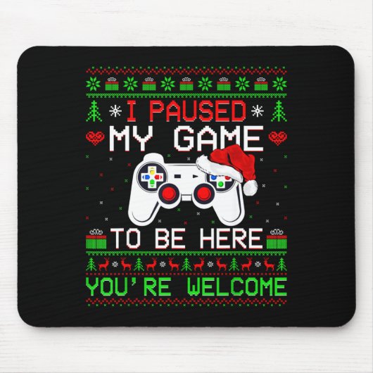 ビデオゲーム クリスマス アグリーセーター 面白い ゲーマー ゲーム マウスパッド (正面)