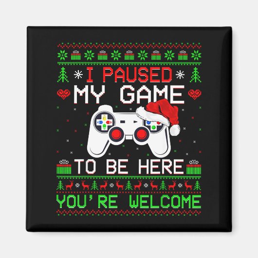 ビデオゲーム クリスマス アグリーセーター 面白い ゲーマー ゲーム マグネット (正面)