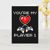 ビデオゲーム バレンタインデー 私のプレイヤー1 ゲーマー カード (黄色い花)
