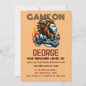 ビデオゲーム レベルアップ ゲーマー誕生日 ご招待 招待状 (正面)