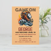 ビデオゲーム レベルアップ ゲーマー誕生日 ご招待 招待状 (スタンド正面)
