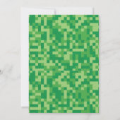 ビデオゲーム レベルアップ ゲーマー 誕生日 ご招待 緑 招待状 (裏面)