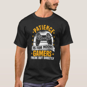 ビデオゲーム、忍耐はNoobs用、コントローラGam Tシャツ