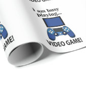 ビデオゲーム 私は忙しい ビデオゲームをプレイ中 ラッピングペーパー (ロールコーナー)