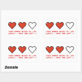 ビデオゲーム 長方形シール (シート)