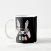 ビデオゲームBunny EggsコントローラーEaster Day Gaming コーヒーマグカップ (左)