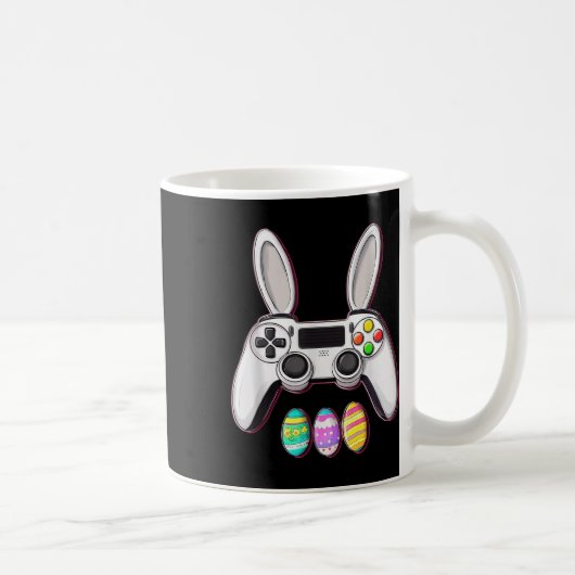 ビデオゲームBunny EggsコントローラーEaster Day Gaming コーヒーマグカップ (右)
