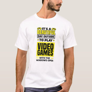 ビデオゲームGは外で美遊しい一日だ Tシャツ