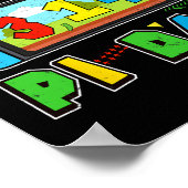 ビデオゲームPiデイゲーマー数学先生キッズボーイズ男性 ポスター (角)