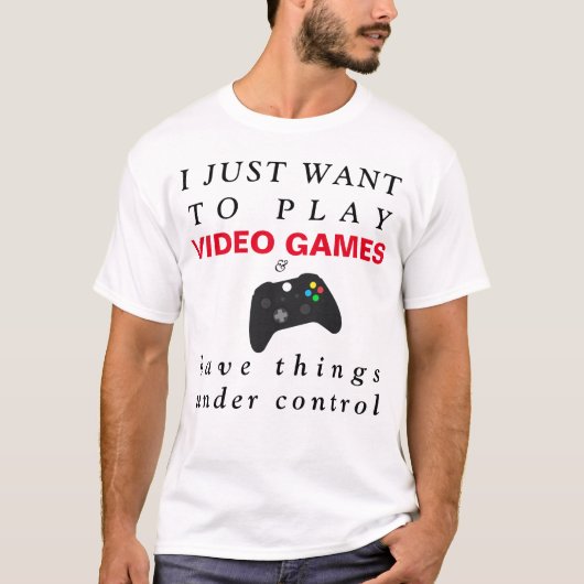 ビデオゲームxboxコントロールゲーマー tシャツ (正面)