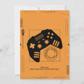 ビデオゲーモダンムレベルアップ誕生日パーティー 招待状 (裏面)