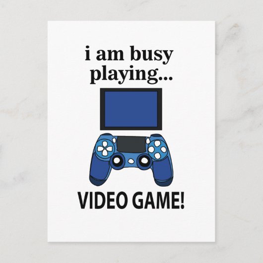 ビデオゲー忙しム私は遊のビデオゲーム ポストカード (正面)
