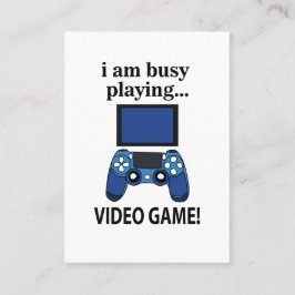 ビデオゲー忙しム私は遊のビデオゲーム 名刺