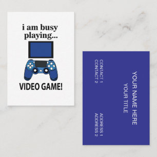 ビデオゲー忙しム私は遊のビデオゲーム 名刺