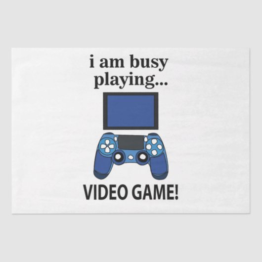 ビデオゲー忙しム私は遊のビデオゲーム 薄葉紙 (正面)