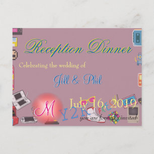 ビデオゲー結婚ム インビテーションポストカード