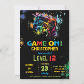 ビデオゲー絵を描ムのスプラッシュネオン落書きレベル上げ 招待状 (正面)