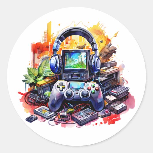 ビデオコントローラとヘッドフォン ラウンドシール (正面)