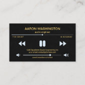 ビデオサウンドディスプレイ黒花崗岩オーディオエンジニア 名刺 (正面)