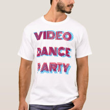 ビデオダンスパーティー  メンズTシャツベーシックデザイン