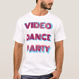 ビデオダンスパーティー メンズTシャツベーシックデザイン Tシャツ