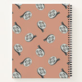 ビデオテープのグレーパターン ベージュ ノートブック (裏面)