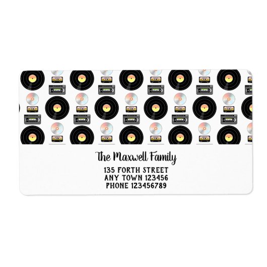 ビデオテープビニルLPパターン ラベル (正面)